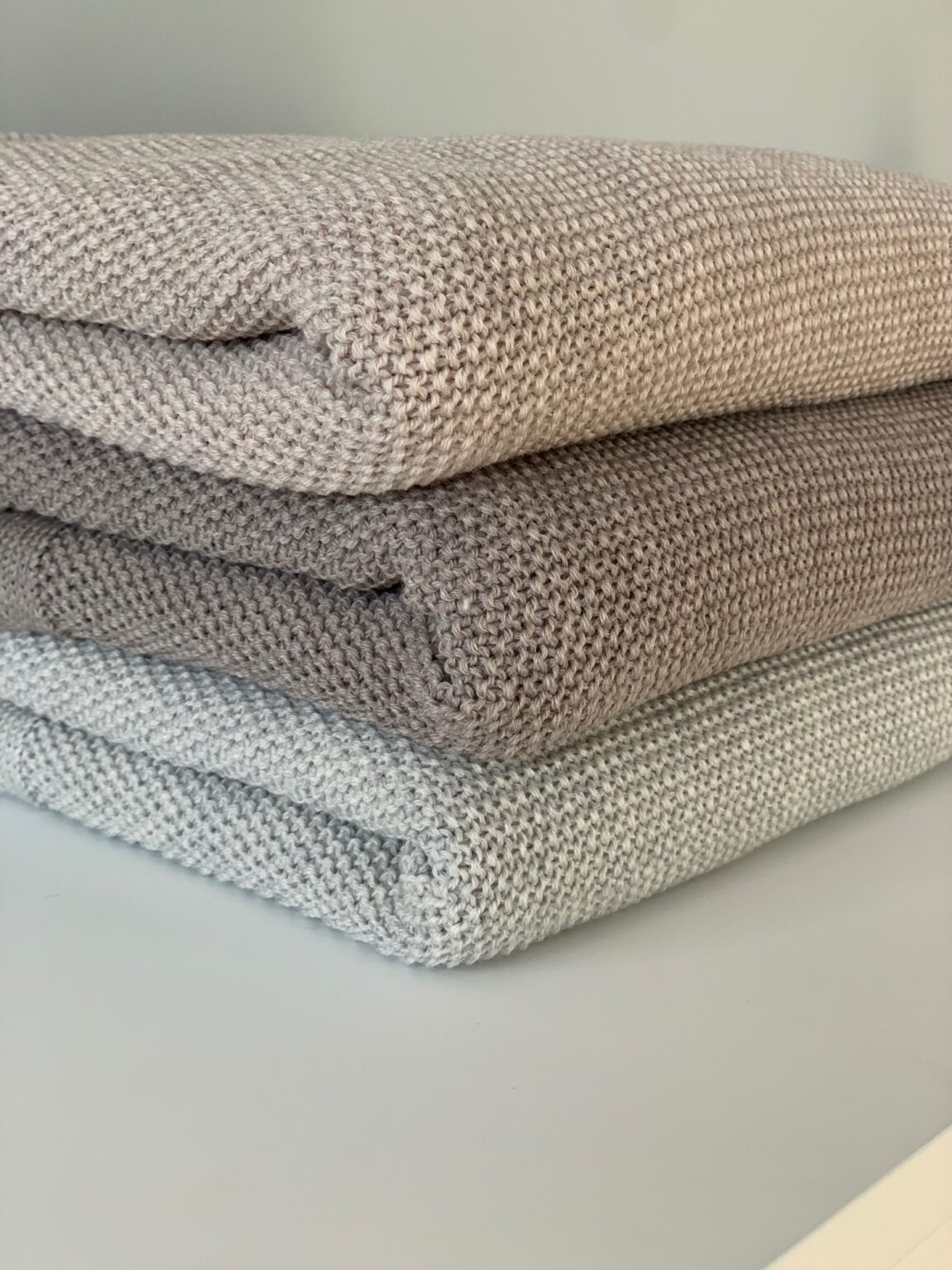 Knitted Merino Wool Baby Blanket Beige - petitelaure.com